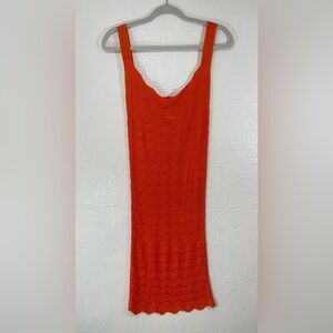 Fuzzi by Jean Paul Gaultier Orange Bodycon Sleeveless Mini Dress Women’s Medium